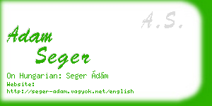 adam seger business card