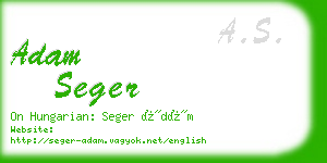 adam seger business card